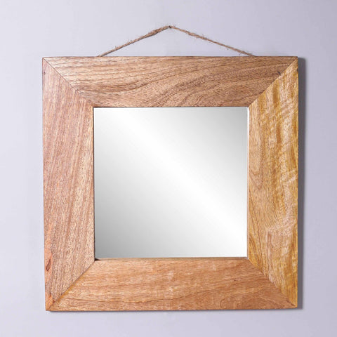 SQUARE WOODEN MIRROR